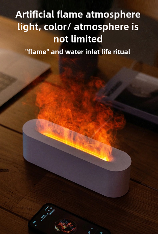 Cool and modern fire looking diffuser humidifier for essential oils and aromatherapy